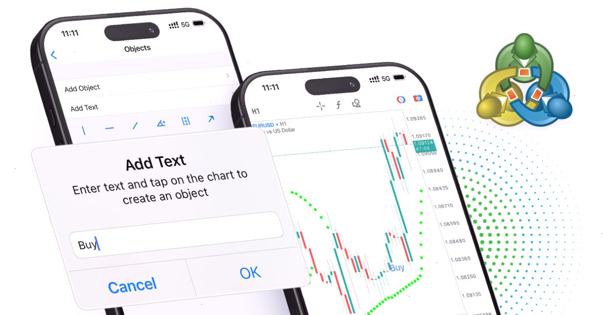 MetaTrader5_MT5官网_电脑版安装入口：MetaTrader 5 iPhone/iPad：标尺、图表的文本对象和柱形计时器（封面配图）